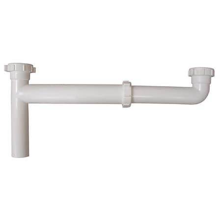 Jones Stephens 1-1/2in. x 16in. White Plastic Slip Joint End Outlet Waste with Adjustable Arm P37034
